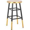 Safavieh Home Collection Emery Red and Dipped Gold Leaf 24-inch Counter Stool(Black / Gold)