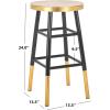 Safavieh Home Collection Emery Red and Dipped Gold Leaf 24-inch Counter Stool(Black / Gold)