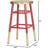 Safavieh Home Collection Emery Red and Dipped Gold Leaf 24-inch Counter Stool(Red / Gold)