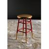 Safavieh Home Collection Emery Red and Dipped Gold Leaf 24-inch Counter Stool(Red / Gold)