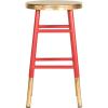 Safavieh Home Collection Emery Red and Dipped Gold Leaf 24-inch Counter Stool(Red / Gold)