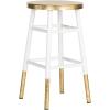 Safavieh Home Collection Emery Red and Dipped Gold Leaf 24-inch Counter Stool(White / Gold)