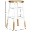 Safavieh Home Collection Emery Red and Dipped Gold Leaf 24-inch Counter Stool(White / Gold)