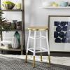Safavieh Home Collection Emery Red and Dipped Gold Leaf 24-inch Counter Stool(White / Gold)