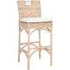 Safavieh Home Collection Fremont Natural Barstool(White/White Washed)