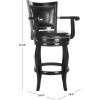 Safavieh Home Collection Gitano Sierra Brown 29-inch Bar Stool(Black)