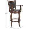 Safavieh Home Collection Gitano Sierra Brown 29-inch Bar Stool(Espresso/Brown)
