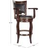 Safavieh Home Collection Gitano Sierra Brown 29-inch Bar Stool(Sierra/Brown)