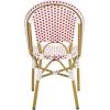 Safavieh Home Collection Hooper Indoor-Outdoor Stacking Side Chairs | Black, White Light Brown | Set of 2(Red / White)