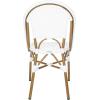 Safavieh Home Collection Hooper Indoor-Outdoor Stacking Side Chairs | Black, White Light Brown | Set of 2(White)