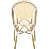 Safavieh Home Collection Hooper Indoor-Outdoor Stacking Side Chairs | Black, White Light Brown | Set of 2(Yellow / White)