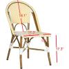 Safavieh Home Collection Hooper Indoor-Outdoor Stacking Side Chairs | Black, White Light Brown | Set of 2(Yellow / White)