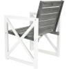 Safavieh Home Collection Irina Outdoor Arm Chair, White and Grey, Set of 2(White / Grey)
