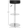 Safavieh Home Collection Jude White Adjustable Swivel Gas Lift 25.6-31.5-inch Bar Stool(Black)