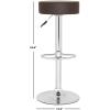 Safavieh Home Collection Jude White Adjustable Swivel Gas Lift 25.6-31.5-inch Bar Stool(Brown)