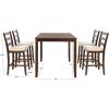Safavieh Home Collection Melvin 5 Piece Pub Set, Brown and Beige