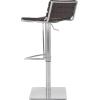Safavieh Home Collection Mitchell Stainless Steel and Grey Leather Adjustable Gas Lift 21.7-30.7-inch Bar Stool(brown)