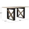 Safavieh Home Collection Monty Modern Farmhouse Light Grey 30-inch Dining Table