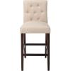 Safavieh Home Collection Norah Beige and Espresso Barstool (Set of 2)(Beige)