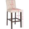 Safavieh Home Collection Norah Beige and Espresso Barstool (Set of 2)(Beige)