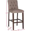 Safavieh Home Collection Norah Beige and Espresso Barstool (Set of 2)(Dark Taupe)