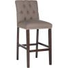Safavieh Home Collection Norah Beige and Espresso Barstool (Set of 2)(Dark Taupe)
