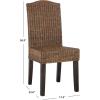 Safavieh Home Collection Odette Grey Wicker Dining Chair(Brown / Multi)