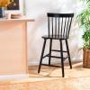Safavieh Home Collection Providence Spindle Back White Counter 24-inch Stool (Set of 2)(Black)