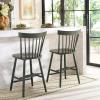 Safavieh Home Collection Providence Spindle Back White Counter 24-inch Stool (Set of 2)(Garden Green)