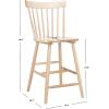 Safavieh Home Collection Providence Spindle Back White Counter 24-inch Stool (Set of 2)(Natural)