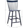 Safavieh Home Collection Providence Spindle Back White Counter 24-inch Stool (Set of 2)(Navy)