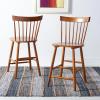 Safavieh Home Collection Providence Spindle Back White Counter 24-inch Stool (Set of 2)(Walnut)
