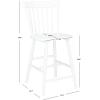 Safavieh Home Collection Providence Spindle Back White Counter 24-inch Stool (Set of 2)(White)