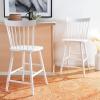 Safavieh Home Collection Providence Spindle Back White Counter 24-inch Stool (Set of 2)(White)
