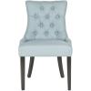 Safavieh Home Harlow Emerald Green Velvet Tufted Ring Chair, Set of 2(Black)