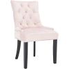 Safavieh Home Harlow Emerald Green Velvet Tufted Ring Chair, Set of 2(Blush)