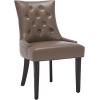 Safavieh Home Harlow Emerald Green Velvet Tufted Ring Chair, Set of 2(Clay)
