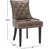 Safavieh Home Harlow Emerald Green Velvet Tufted Ring Chair, Set of 2(Clay)