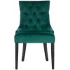 Safavieh Home Harlow Emerald Green Velvet Tufted Ring Chair, Set of 2(Emerald)