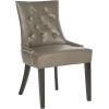 Safavieh Home Harlow Emerald Green Velvet Tufted Ring Chair, Set of 2(Light Blue)