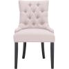 Safavieh Home Harlow Emerald Green Velvet Tufted Ring Chair, Set of 2(Taupe)