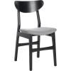 Safavieh Home Lucca Retro Natural Dining Chair, Set of 2, Wood(Black / Grey)
