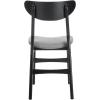 Safavieh Home Lucca Retro Natural Dining Chair, Set of 2, Wood(Black / Grey)