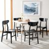 Safavieh Home Lucca Retro Natural Dining Chair, Set of 2, Wood(Black)
