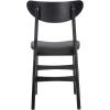 Safavieh Home Lucca Retro Natural Dining Chair, Set of 2, Wood(Black/Black Cushion)