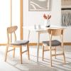 Safavieh Home Lucca Retro Natural Dining Chair, Set of 2, Wood(Natural / Grey)