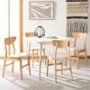 Safavieh Home Lucca Retro Natural Dining Chair, Set of 2, Wood(Natural / White)