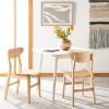 Safavieh Home Lucca Retro Natural Dining Chair, Set of 2, Wood(Natural)