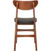 Safavieh Home Lucca Retro Natural Dining Chair, Set of 2, Wood(Walnut / Black)