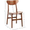 Safavieh Home Lucca Retro Natural Dining Chair, Set of 2, Wood(Walnut)